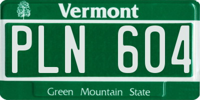 VT license plate PLN604