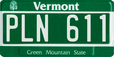 VT license plate PLN611