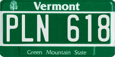 VT license plate PLN618