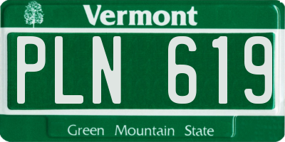 VT license plate PLN619