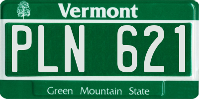 VT license plate PLN621