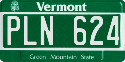 VT license plate PLN624