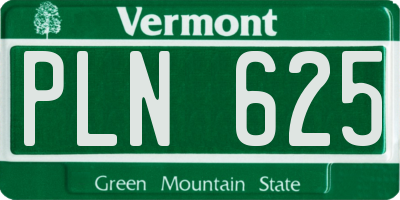 VT license plate PLN625