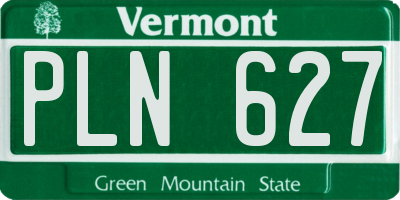 VT license plate PLN627