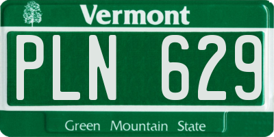 VT license plate PLN629