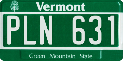VT license plate PLN631