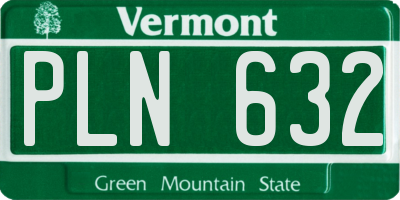 VT license plate PLN632