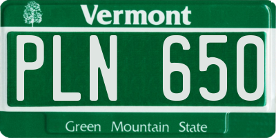 VT license plate PLN650
