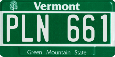 VT license plate PLN661