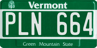 VT license plate PLN664