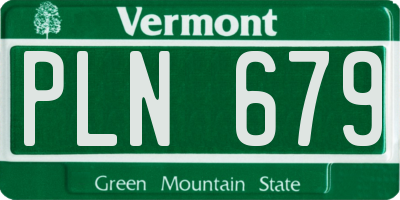 VT license plate PLN679