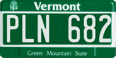 VT license plate PLN682
