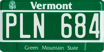 VT license plate PLN684
