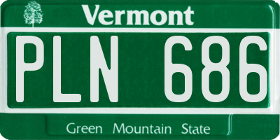 VT license plate PLN686