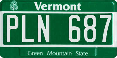 VT license plate PLN687