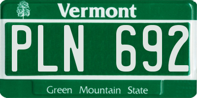 VT license plate PLN692