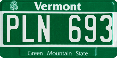 VT license plate PLN693