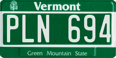VT license plate PLN694