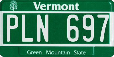 VT license plate PLN697