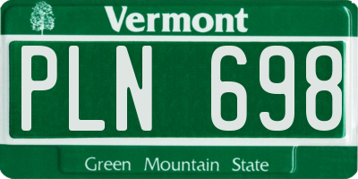 VT license plate PLN698