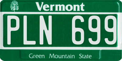 VT license plate PLN699