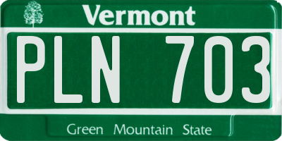VT license plate PLN703