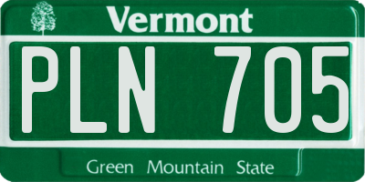 VT license plate PLN705