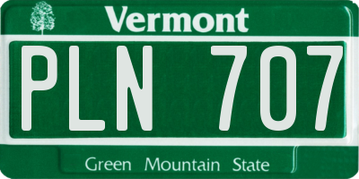 VT license plate PLN707