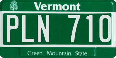 VT license plate PLN710