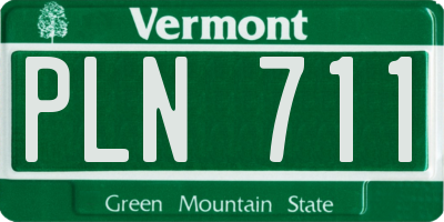 VT license plate PLN711