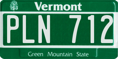 VT license plate PLN712