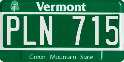 VT license plate PLN715
