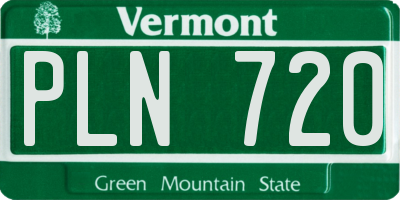 VT license plate PLN720