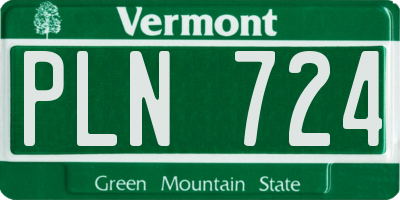 VT license plate PLN724