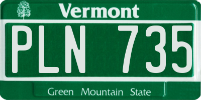 VT license plate PLN735