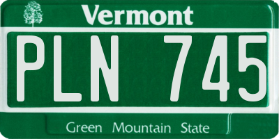 VT license plate PLN745