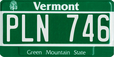 VT license plate PLN746