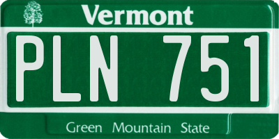 VT license plate PLN751