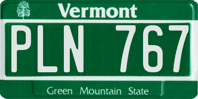 VT license plate PLN767
