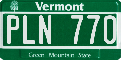 VT license plate PLN770