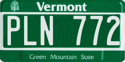 VT license plate PLN772