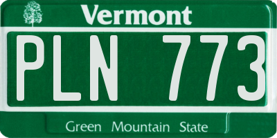 VT license plate PLN773