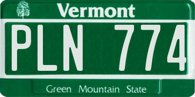 VT license plate PLN774