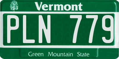 VT license plate PLN779