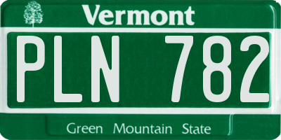 VT license plate PLN782