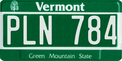 VT license plate PLN784
