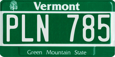 VT license plate PLN785