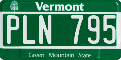 VT license plate PLN795