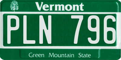 VT license plate PLN796