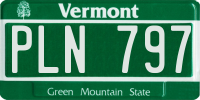 VT license plate PLN797